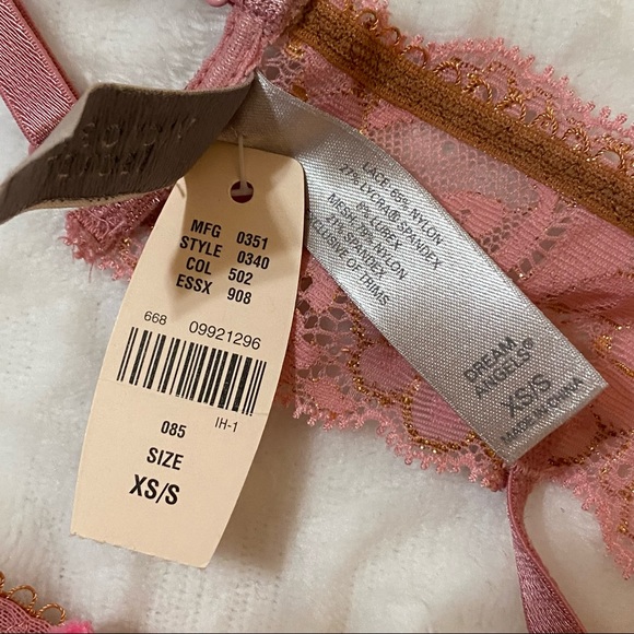 NEW! Victoria’s Secret Dream Angels Garter Belt - XS/S - Lace with Gold Trim - Picture 5 of 7